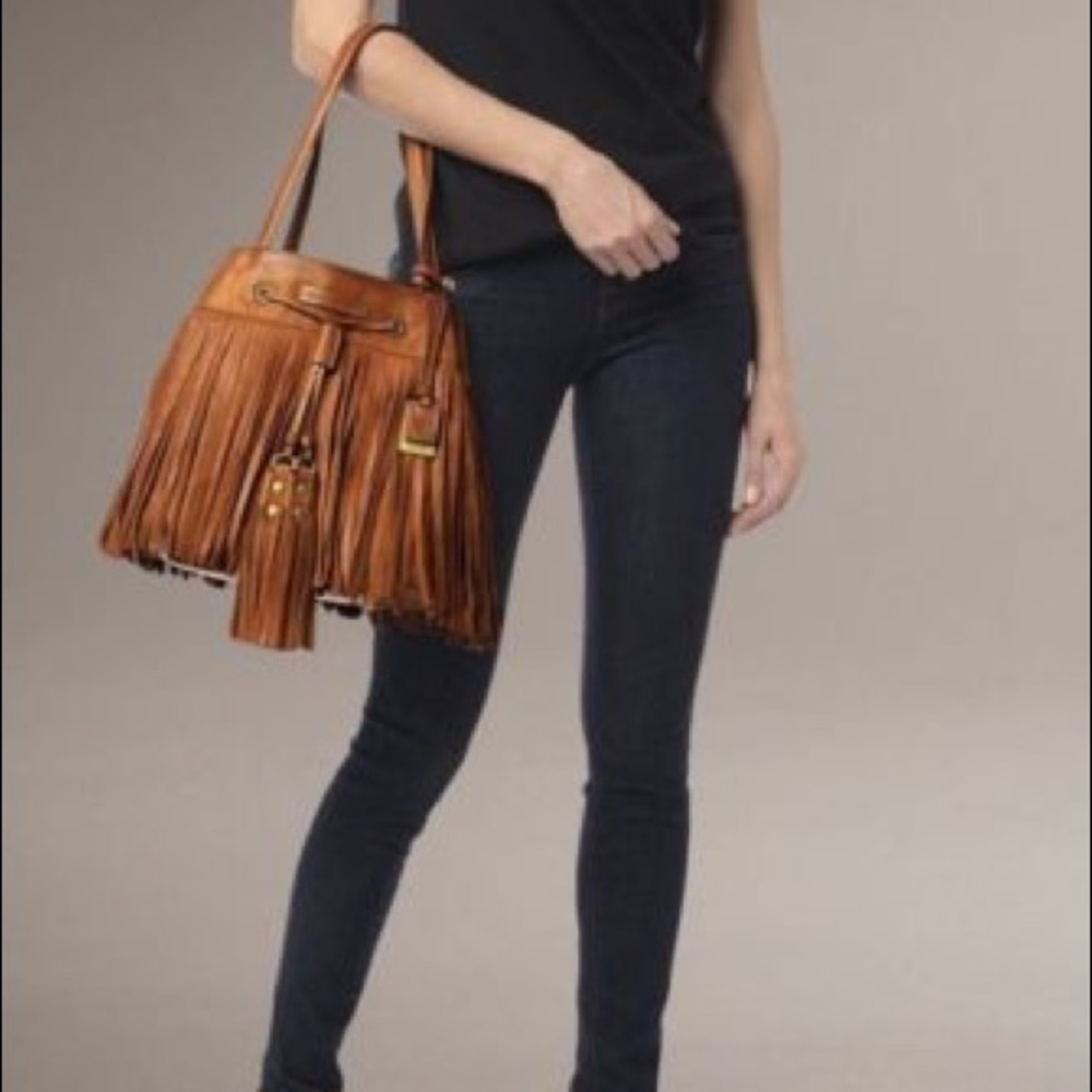 Gorgeous Frye Heidi Fringe Bucket Bag Whiskey